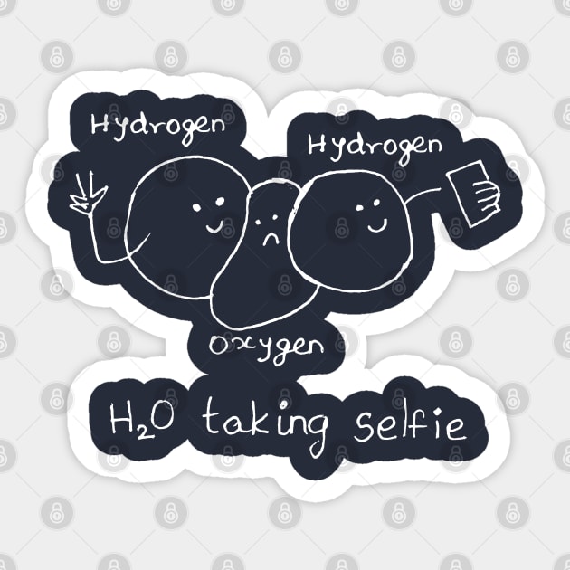 POOR OXYGEN SELFIE FUNNY SCIENCE ILLUSTRATION JOKE Sticker by HAVE SOME FUN